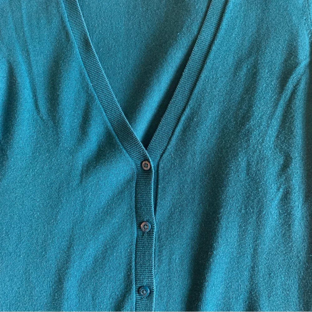 Banana Republic Factory, “V” Neck Cardigan Sweater, TEAL, Size Small ~Work Wear